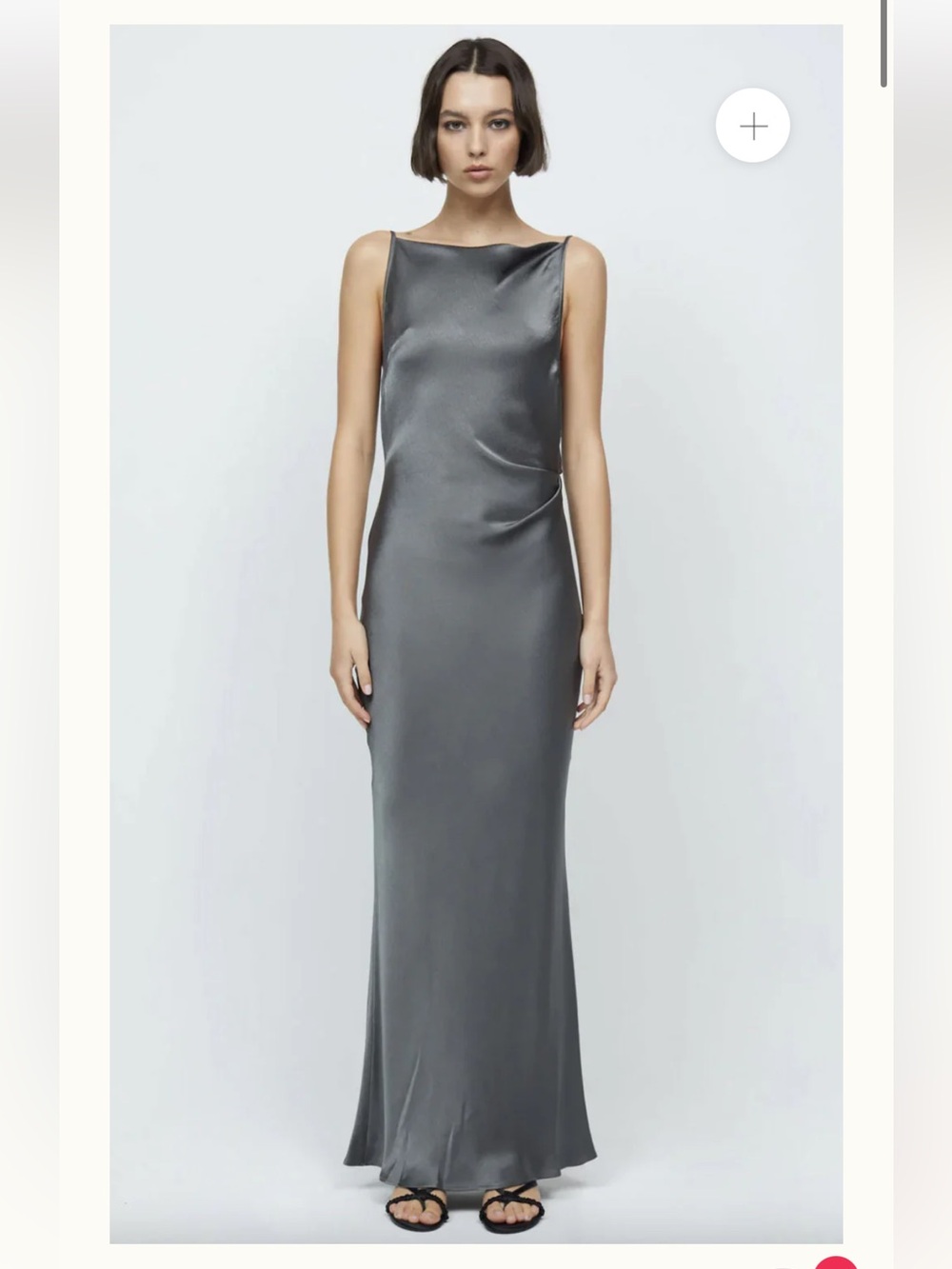 Bec & Bridge
Celestial Cowl Neck Dress Gunmetal
